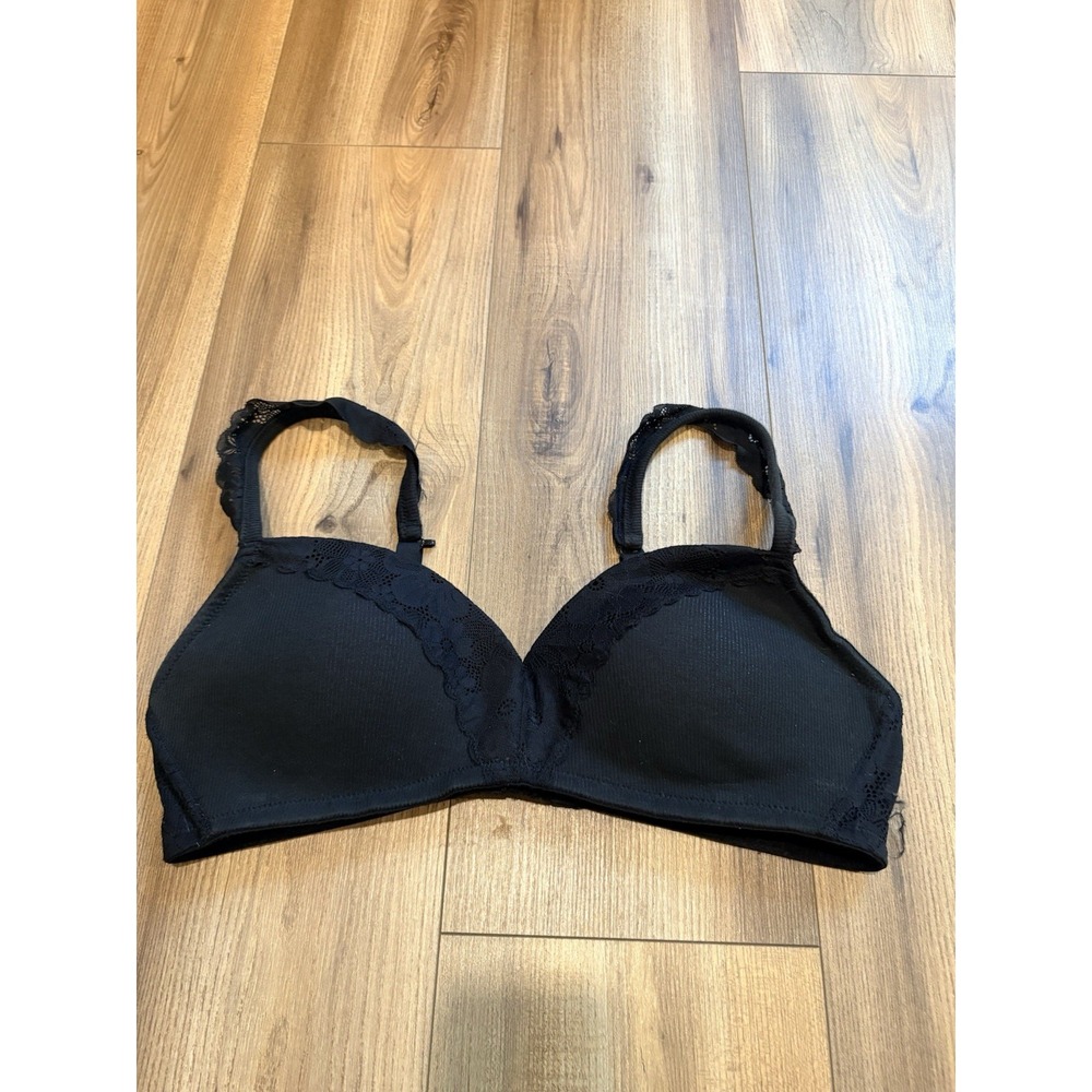 Aerie Bra 36D Black Lace Padded Wireless Soft T-shirt